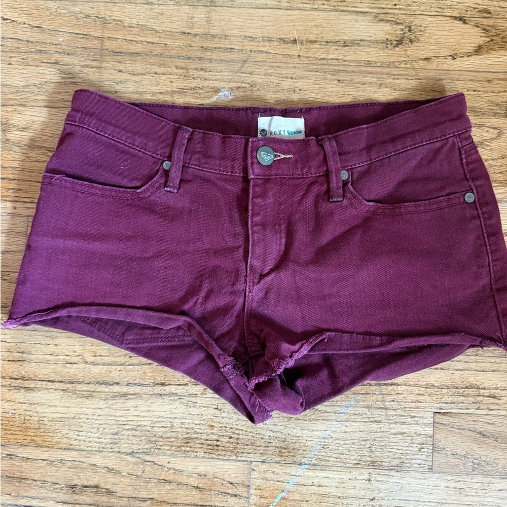 BDG Women's Dark Red Jean Shorts